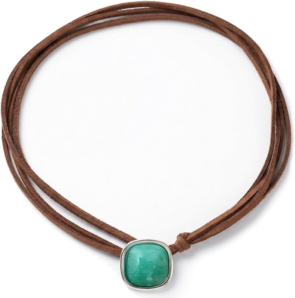 Turquoise Necklace, Boho Western Necklace for Women, Handmade December Birthstone Necklace Jewelr... | Amazon (US)
