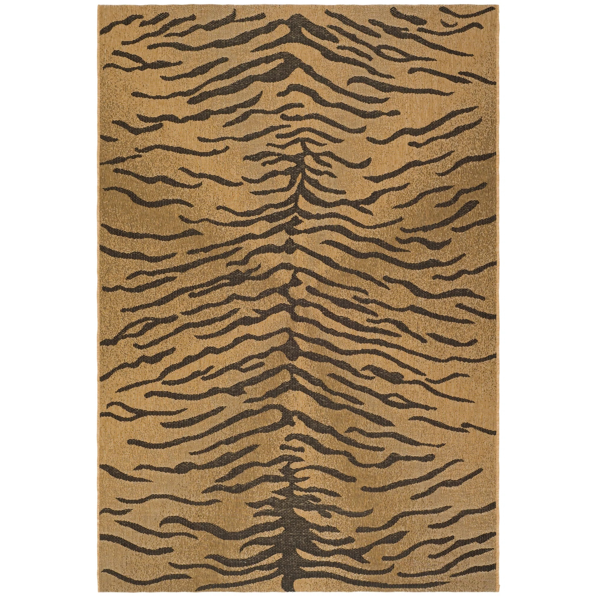 Ajacia Animal Print Dark Brown/Natural Indoor / Outdoor Area Rug | Wayfair North America