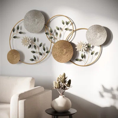 2 Piece Tanora Metal Rattan Wall Décor Set | Wayfair North America