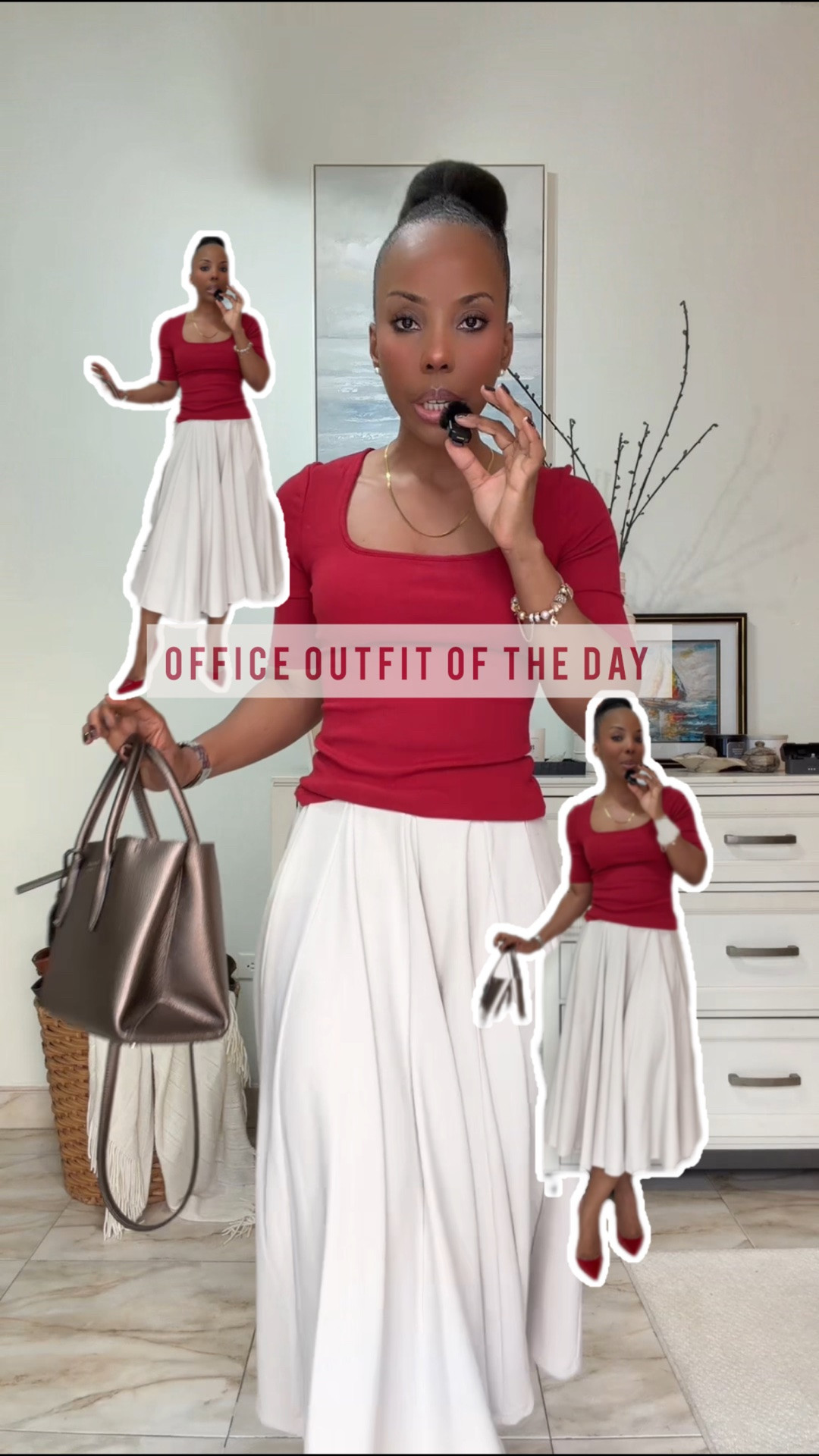 Office outfit of the day from @oglmove This gorgeous 3/4 sleeve top has a built in bra so no need for another bra when wearing this. Plus this beige skirt is so heavy and high quality with a wide cut which makes the movement so beautiful.

This is my ideal outfit for the office 🥹

Code: DSJCOX20 for 20% off this look at checkout. 🎉


#officeoutfitoftheday #officeootd #oglmove

#LTKgrwm #LTKootd #LTKWorkwear