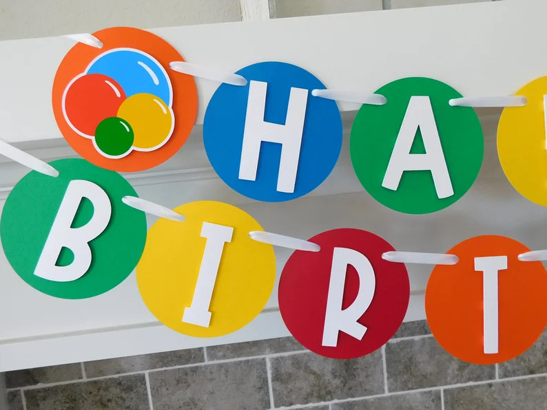 Bouncy Ball Birthday Banner: Custom Party Decorations | Etsy (US)
