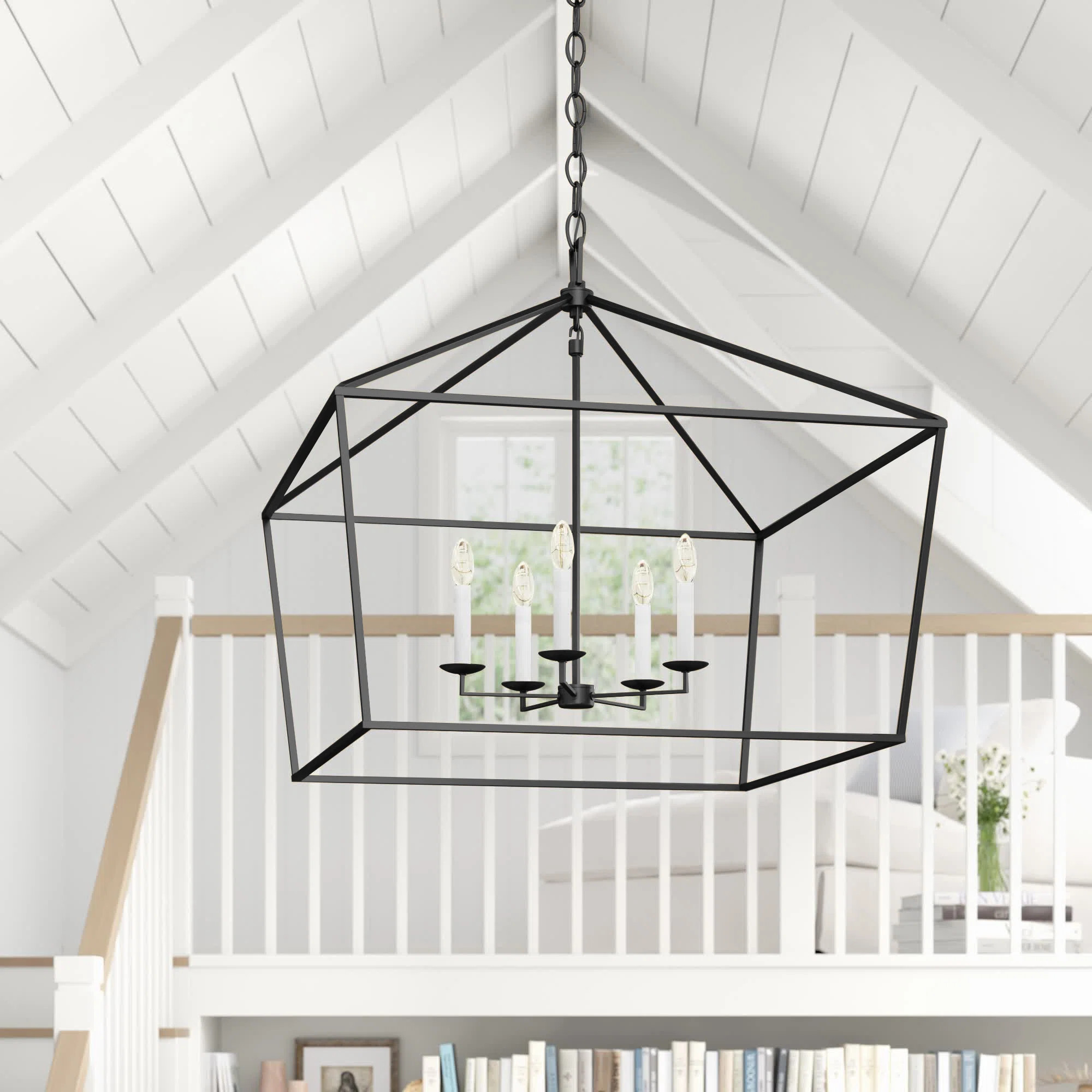 Tari 5 - Light Dimmable Lantern Geometric Chandelier | Wayfair North America
