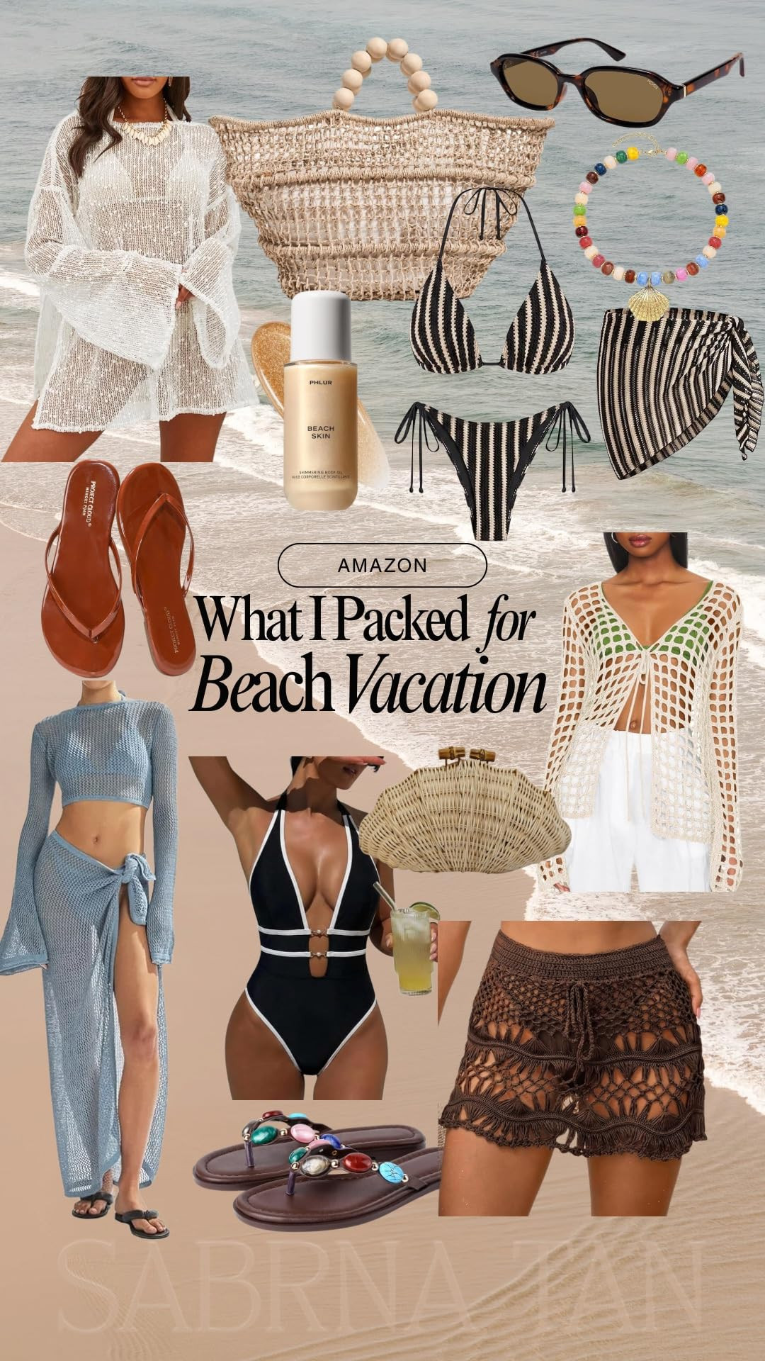 Packing for the beach just got easier with these Amazon finds! From chic cover-ups to must-have a... | Amazon (US)