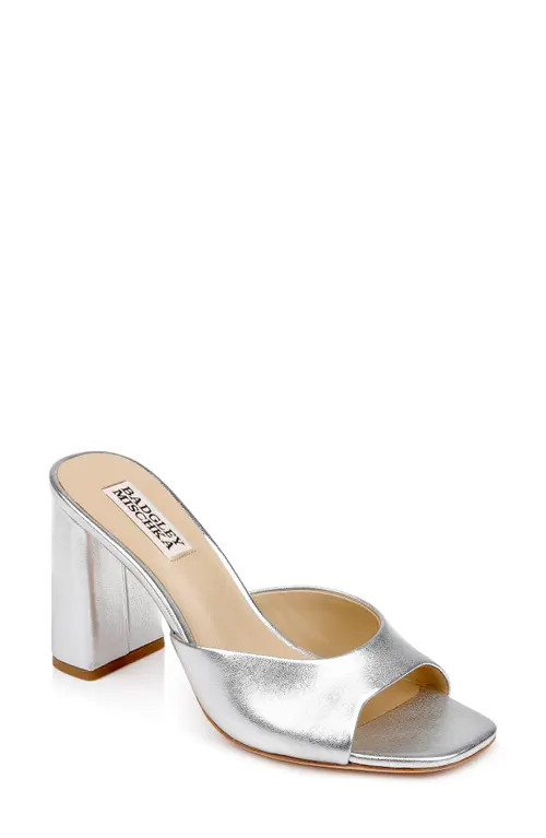 Badgley Mischka Collection Cadence Slide Sandal in Silver at Nordstrom, Size 5.5 | Nordstrom