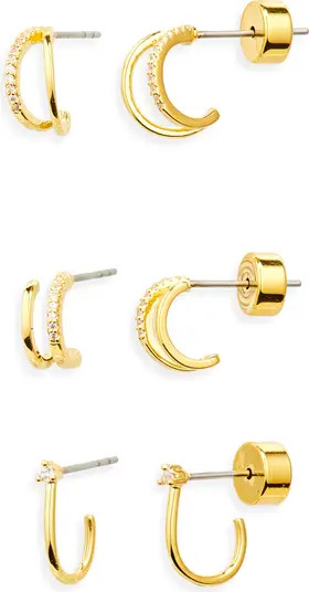 Set of 3 Demi Fine Dainty Huggie Hoop Earrings | Nordstrom