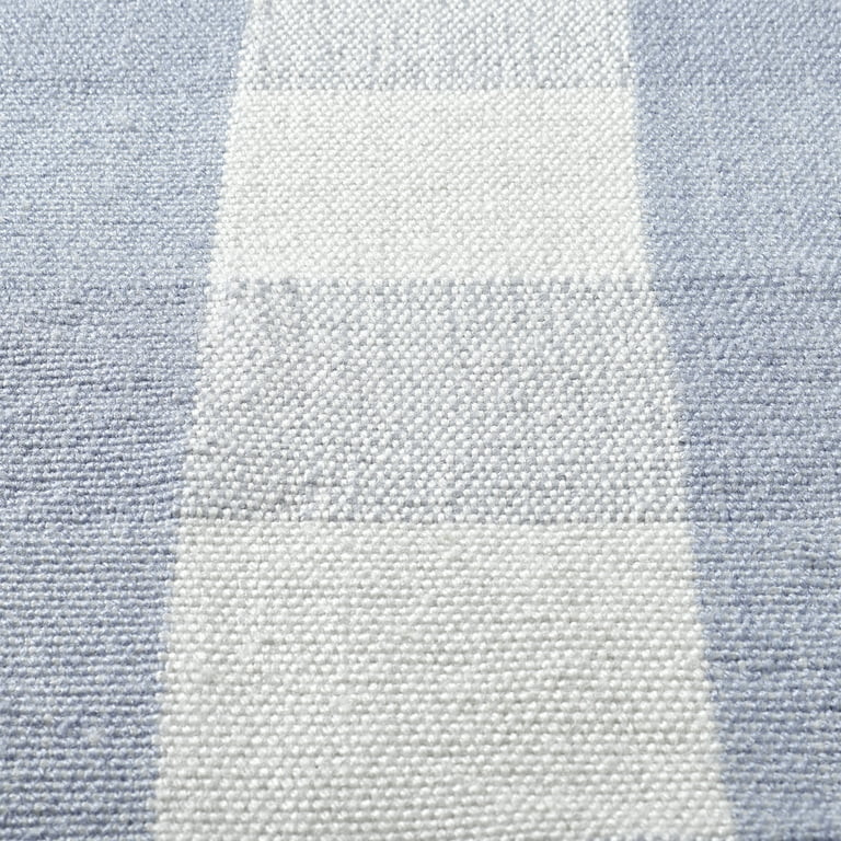 My Texas House Blue Gingham Fringe Indoor/Outdoor Layering Rug, 38" x 58" | Walmart (US)