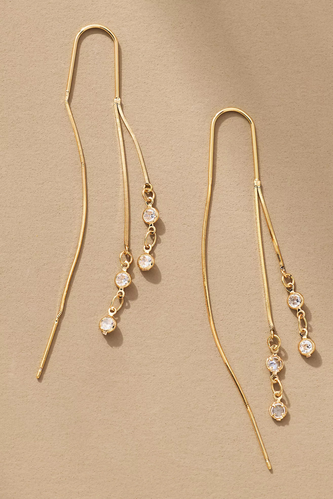 Crystal Snake Chain Threader Earrings | Anthropologie (US)
