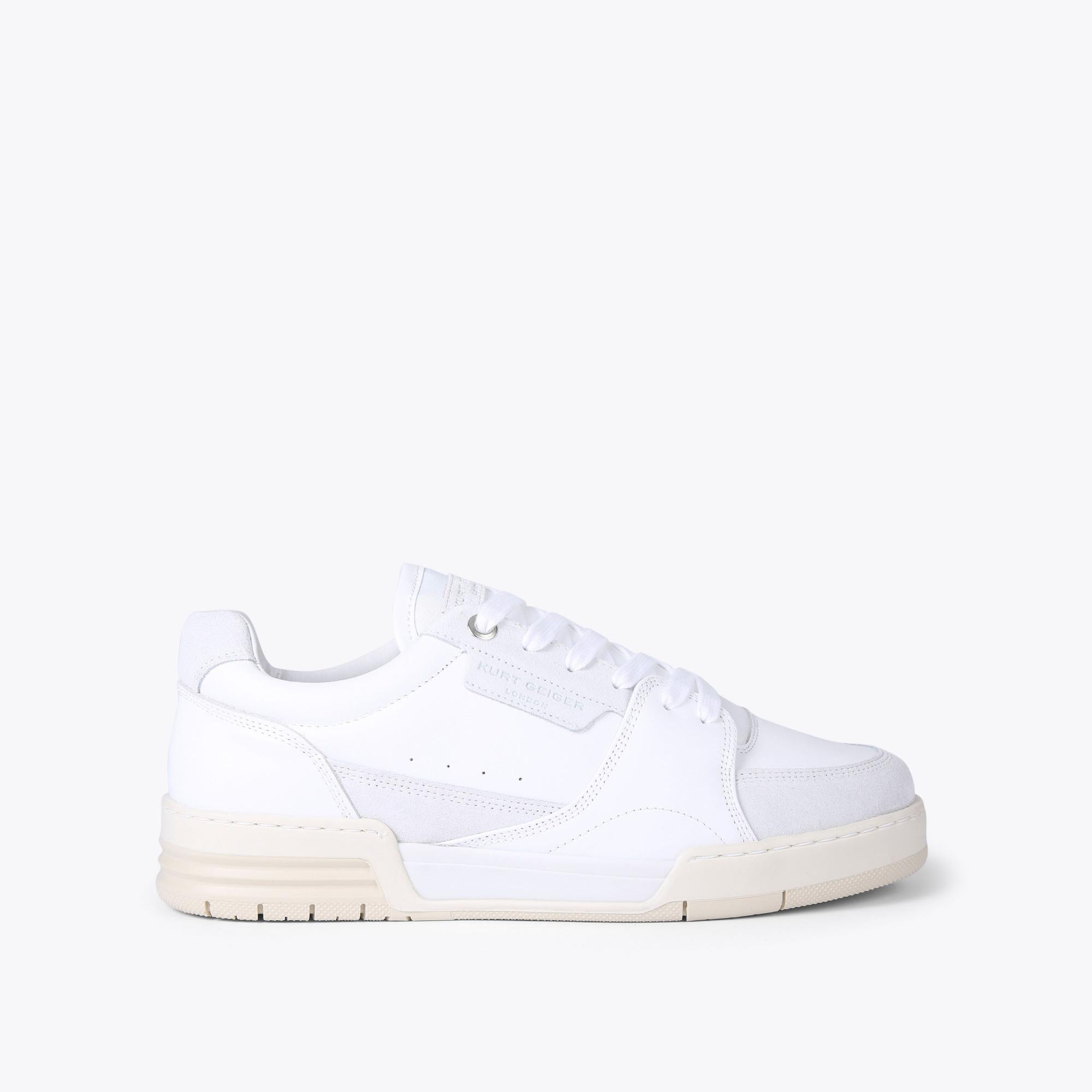 SONIC White Leather Sneakers by KURT GEIGER LONDON | Kurt Geiger UK