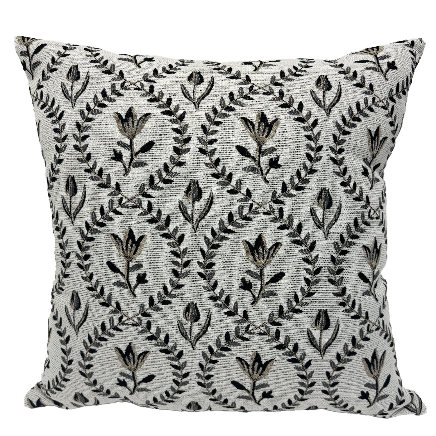 Better Homes & Gardens Floral Decorative Outdoor Throw Pillow, Off-White/Black - Walmart.com | Walmart (US)