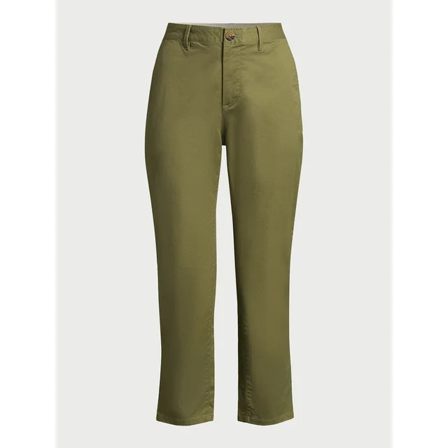 Free Assembly Women’s Slim Straight Chino Pants, 25” Inseam, Sizes 0-22 | Walmart (US)