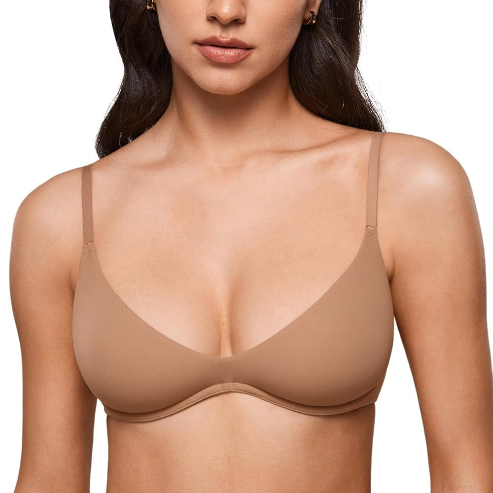 INLYRIC Women's Inbarely Plus Plunge Bra - Unlined Underwire Sexy Demi Balconette Bras | Amazon (US)