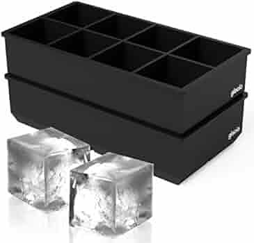 glacio Ice Cube Trays Silicone - Large Ice Tray Molds for making 8 Giant Ice Cubes for Whiskey - ... | Amazon (US)
