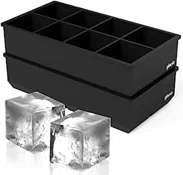 glacio Ice Cube Trays Silicone - Large Ice Tray Molds for making 8 Giant Ice Cubes for Whiskey - ... | Amazon (US)