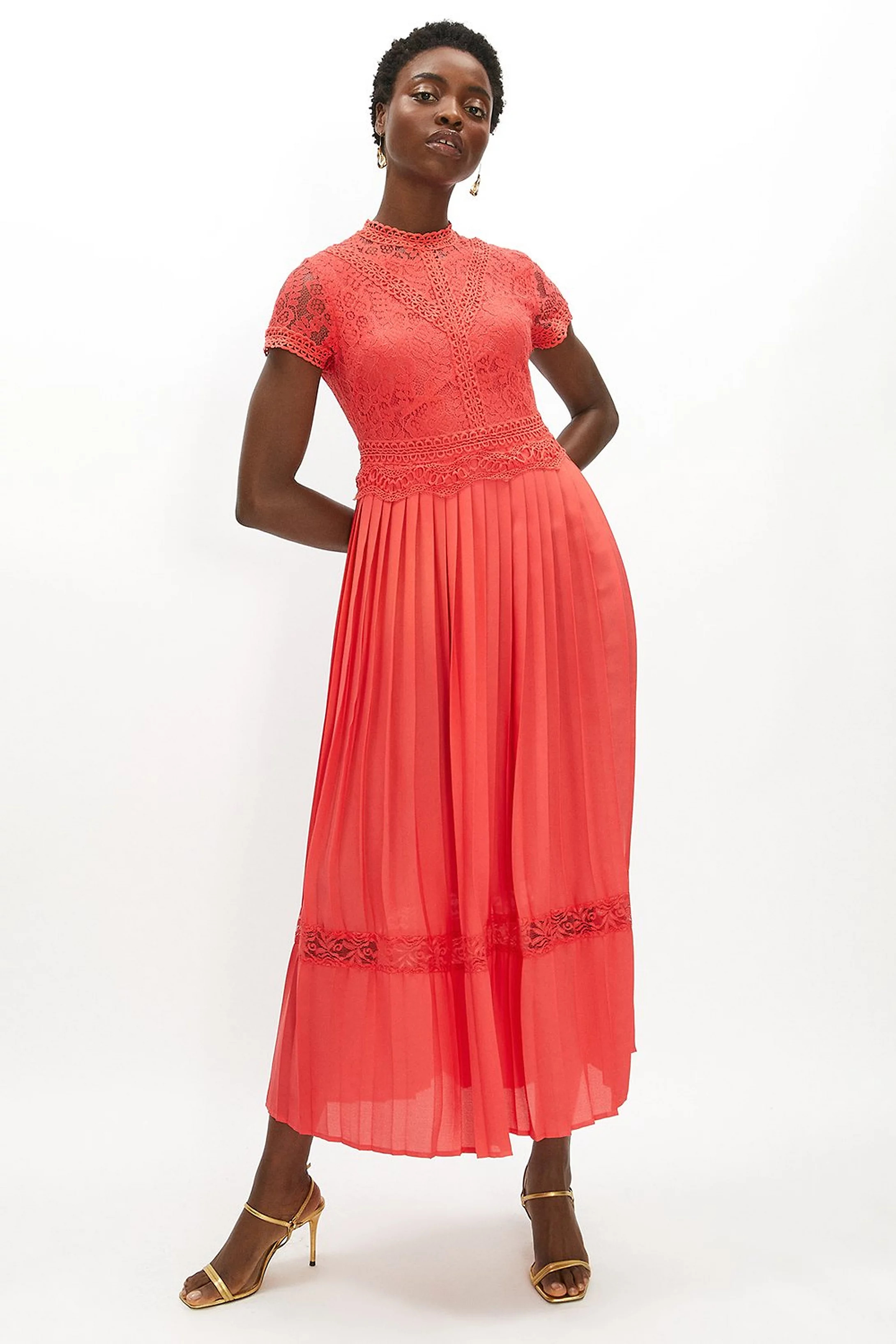 Lace Bodice Pleat Skirt Maxi Dress | Coast (UK)