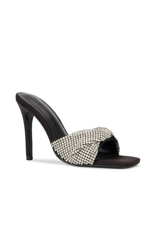 Fringe Mule in Crystal & Black | Revolve Clothing (Global)