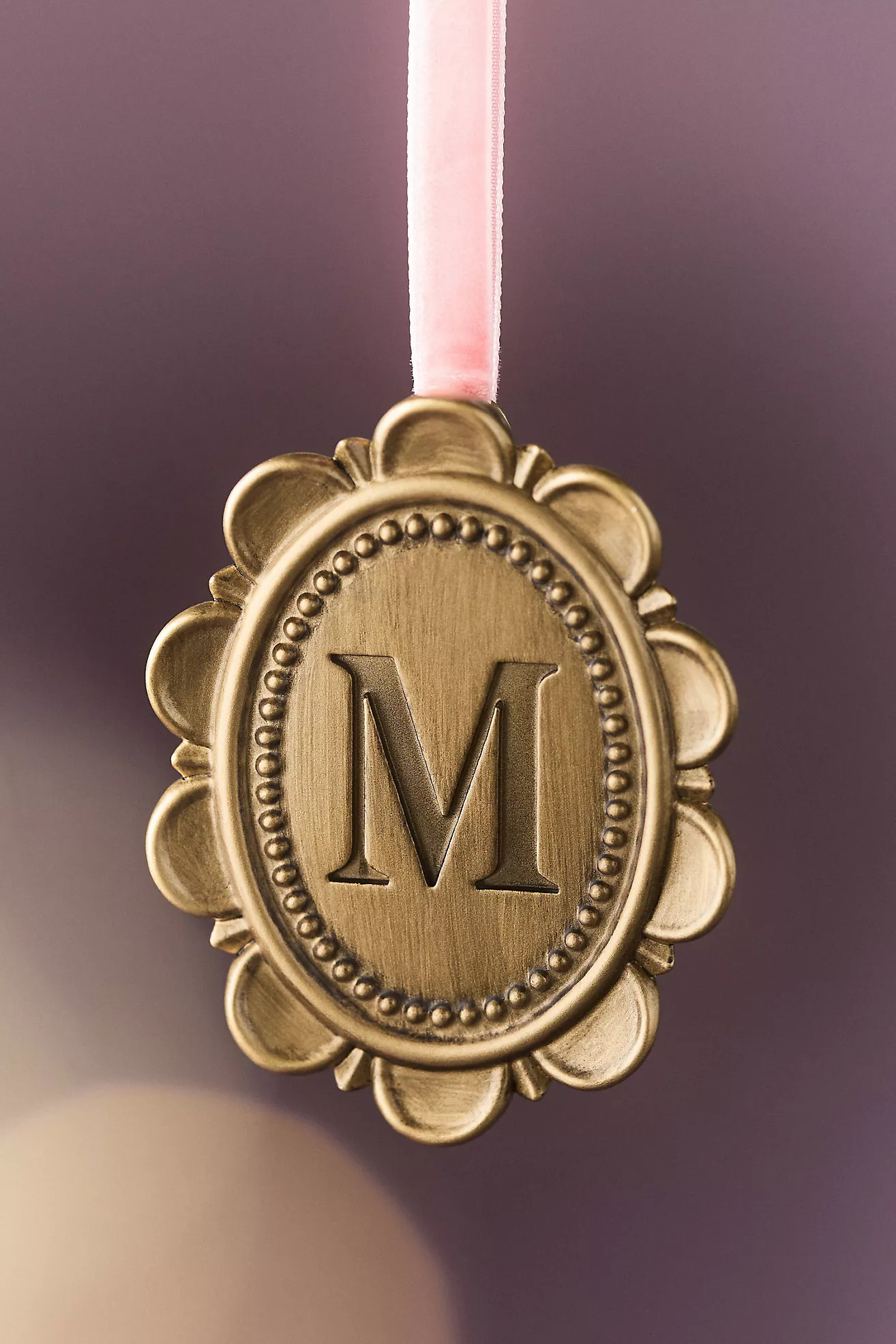 Louisa Monogram Ornament | Anthropologie (US)