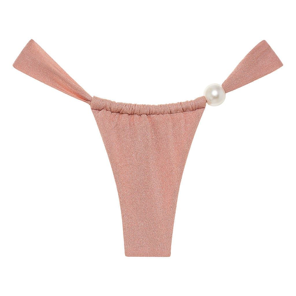 Prima Pink Sparkle Sandra Pearl Bikini Bottom | Montce