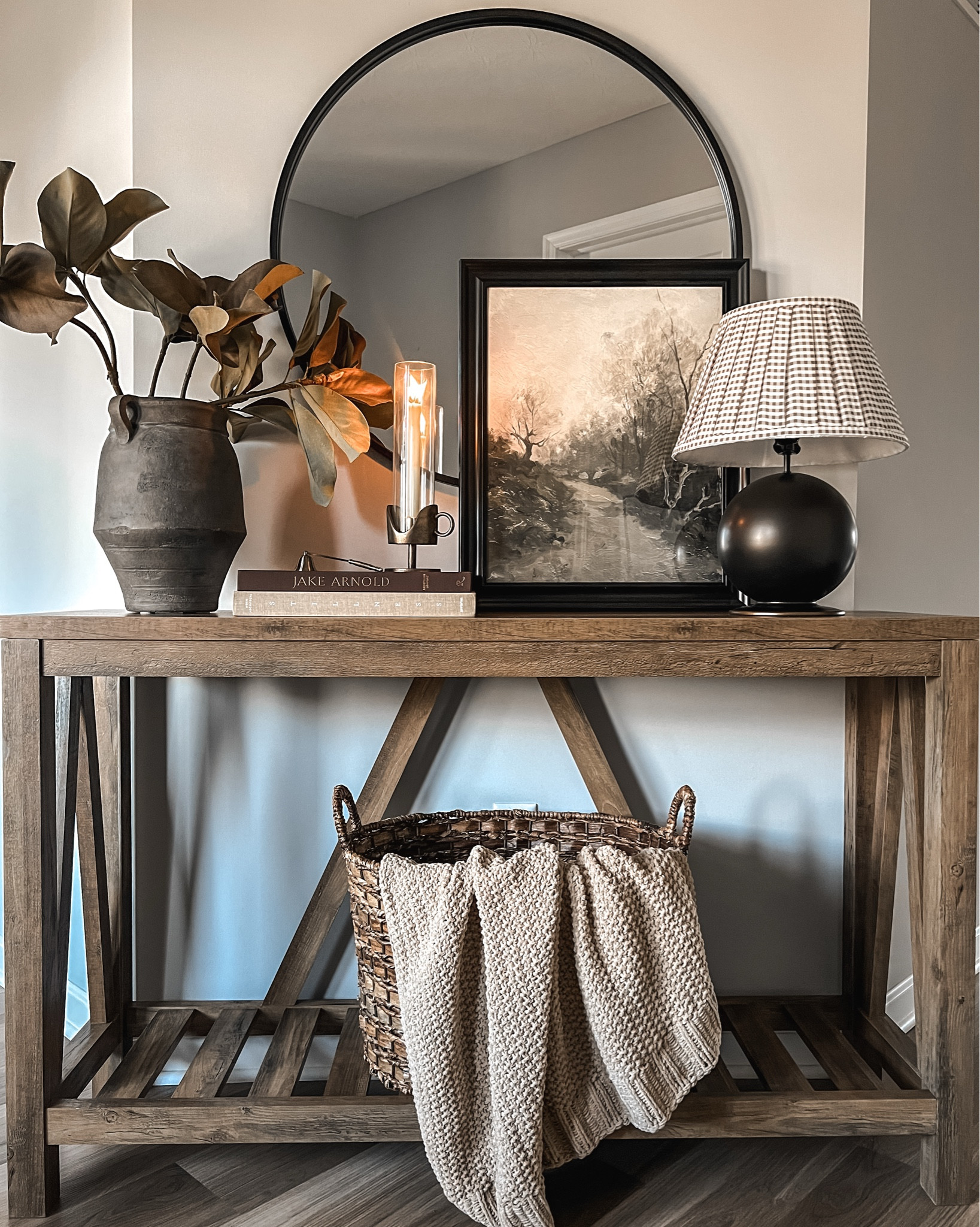 Just a little winter refresh for the entryway! Right now, my candle holder & magnolia stems are ON SALE!

Winter Styling | Console Styling | Entryway | Vase Styling | Winter Stems | Table Lamp | Walmart Finds | Target Finds | Winter Art | Coffee Table Books

#LTKSaleAlert #LTKSeasonal #LTKHome