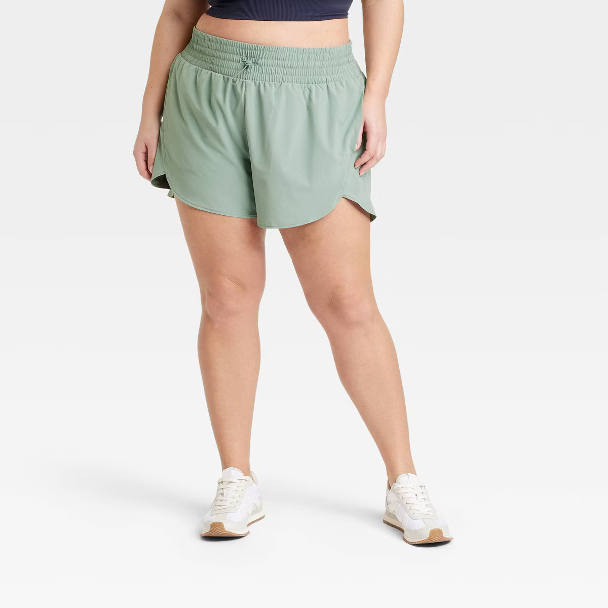 Women's Flex Woven High-Rise Shorts 3" - All In Motion™ Olive Green XXL | Target