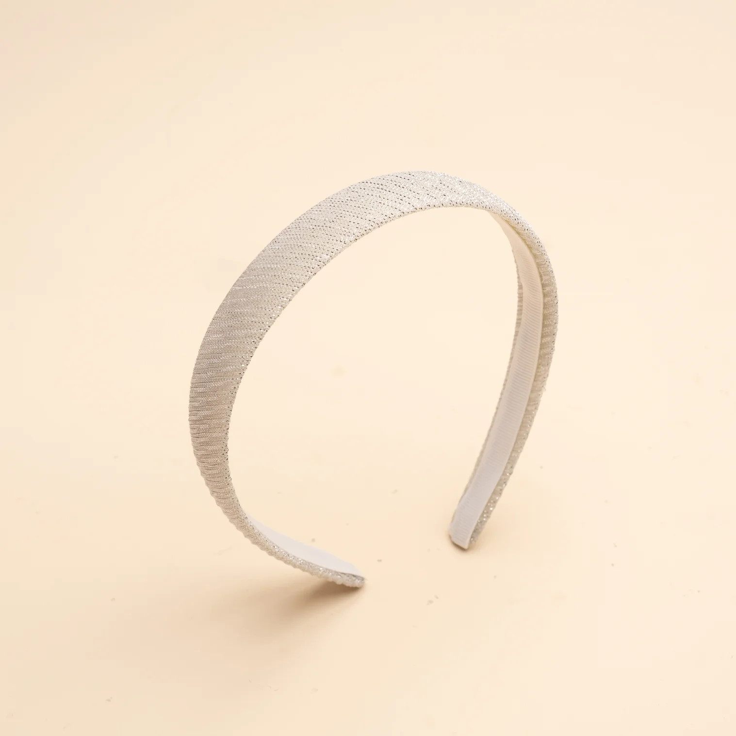 Silver Tinsel Knit Headband for Women, Girls, Moms, Winter Headband | Little Poppy Co