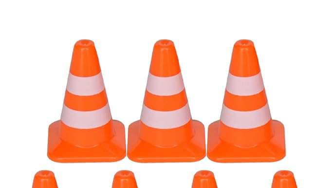STOBOK Construction Cones 14pcs Miniature Road Cone Orange Mini Traffic Cones Toy Plastic Sign Ro... | Amazon (US)
