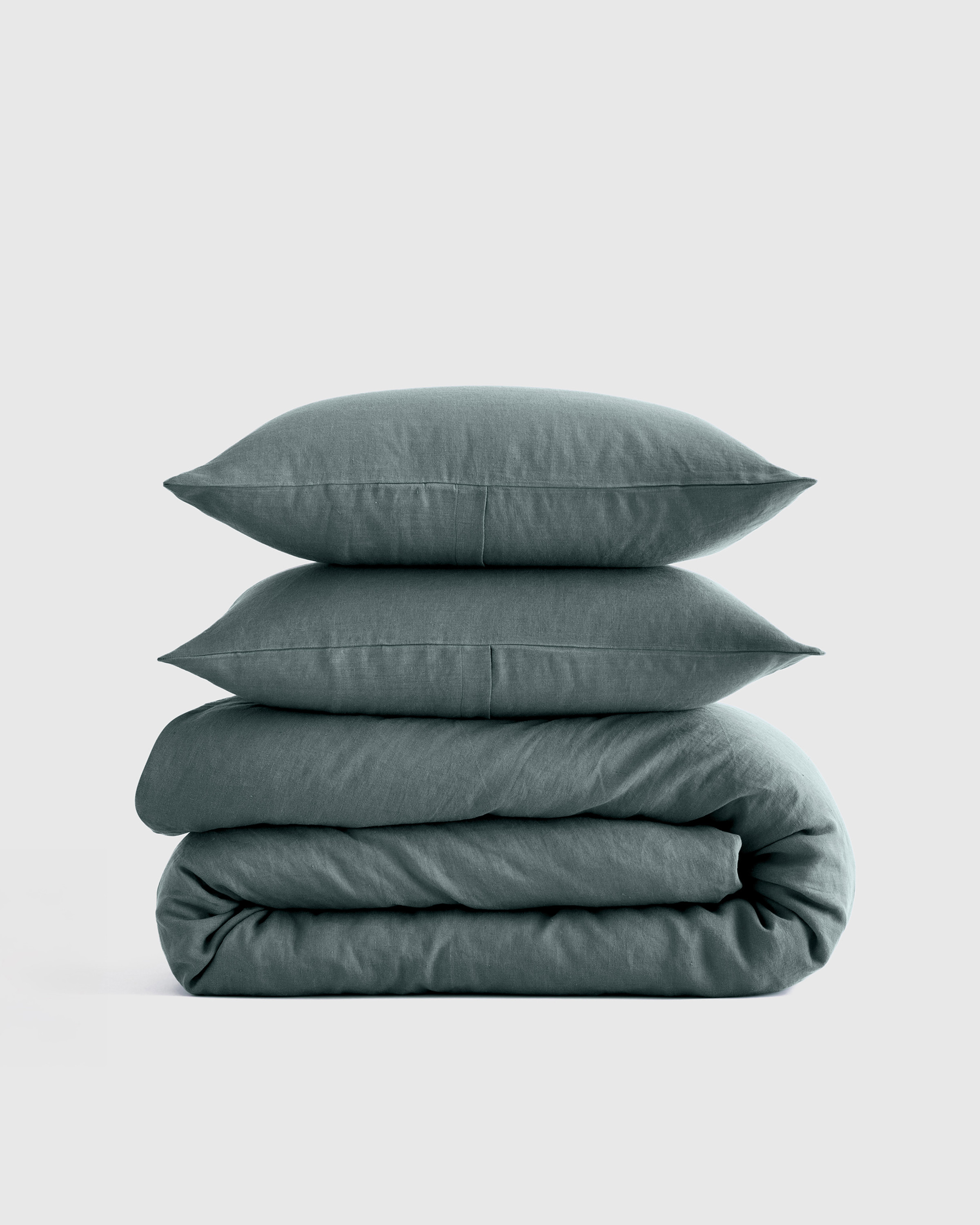 Quince | European Linen Duvet Cover Set in Sage, Size Twin | Quince