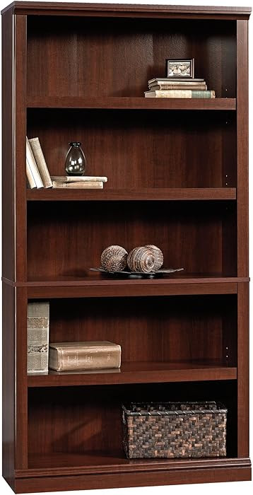 Sauder Miscellaneous Storage 5-Shelf Bookcase/ Book shelf, Select Cherry finish | Amazon (US)