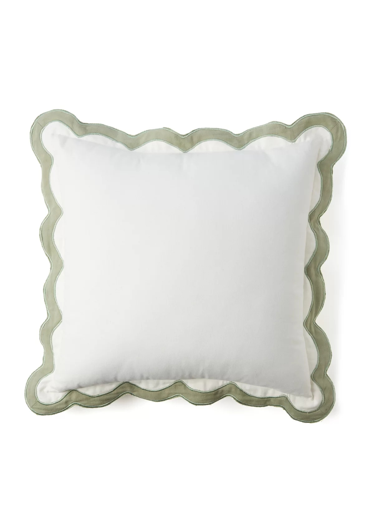 Crown & Ivy™Solid Scalloped Trim Throw Pillow | Belk