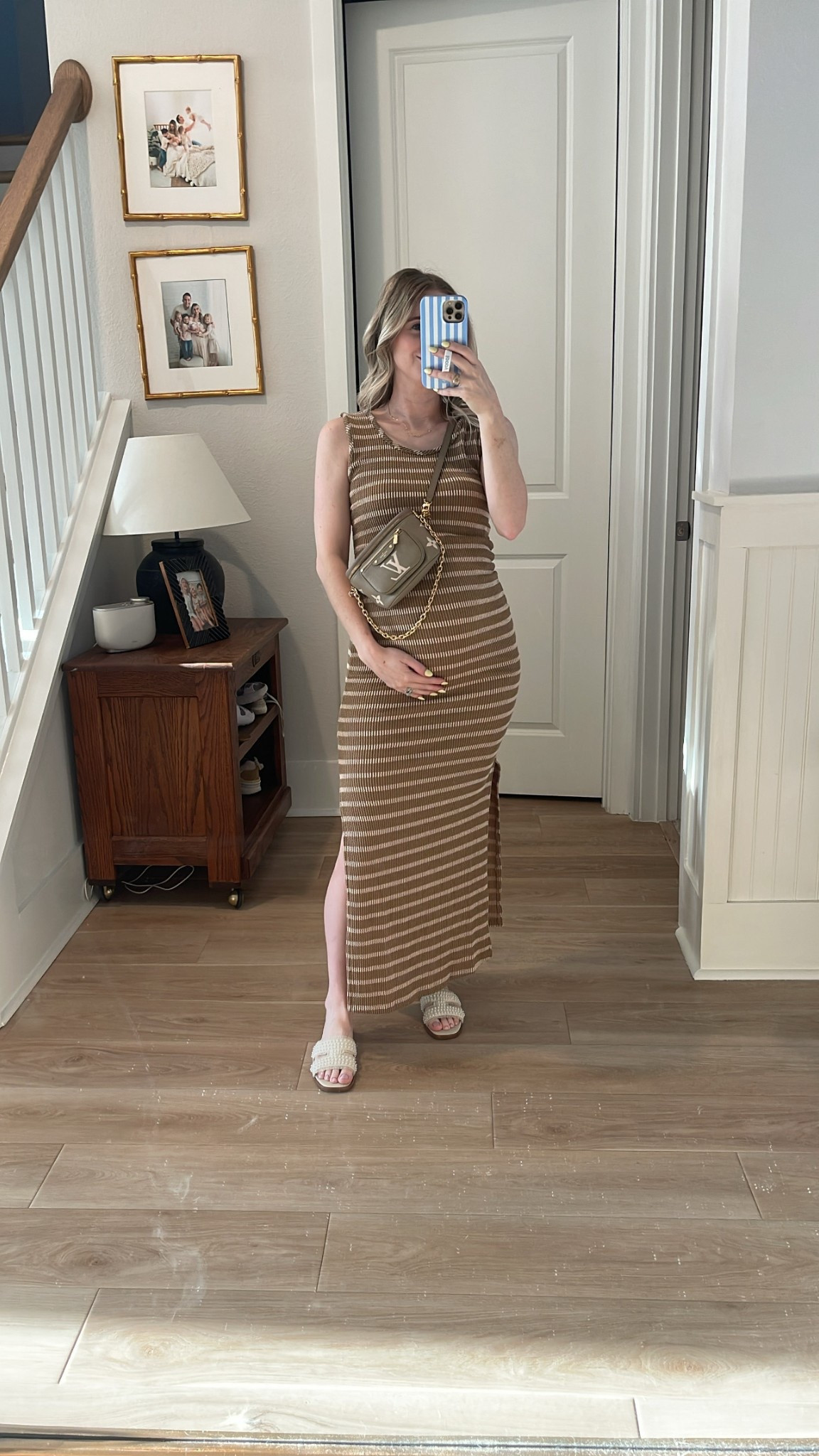 Code NICOLE15 saves $$$ on the dress

Dress is super stretchy and comfortable on the baby bump! Wearing a size small. My flats are so cute for summer and go with everything!

PinkBlush. Pink blush maternity. Bump style. 21 weeks pregnant. Second trimester. Bum bag. Louis Vuitton.  Steve Madden slides. 

#LTKBump #LTKShoeCrush #LTKPetite
