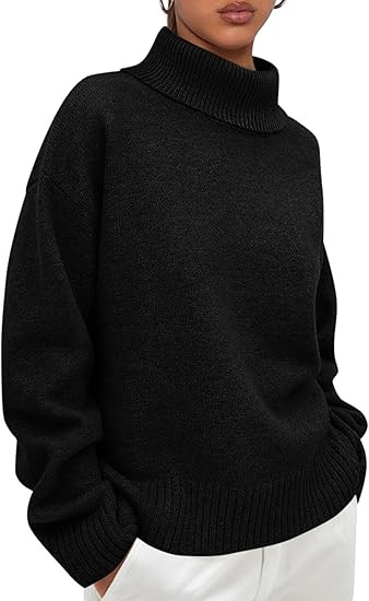 PRETTYGARDEN Womens Turtleneck Long Sleeve Sweater 2026 Fall Trendy Loose Fit Casual Tops Chunky ... | Amazon (US)