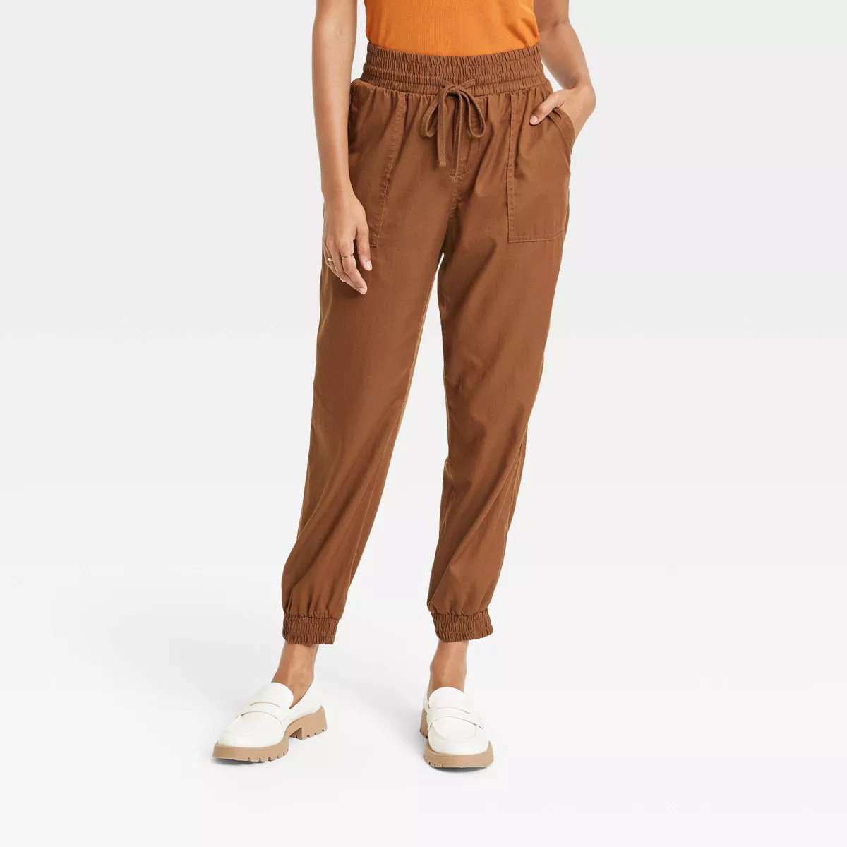 Women's High-Rise Woven Ankle Jogger Pants - A New Day™ | Target