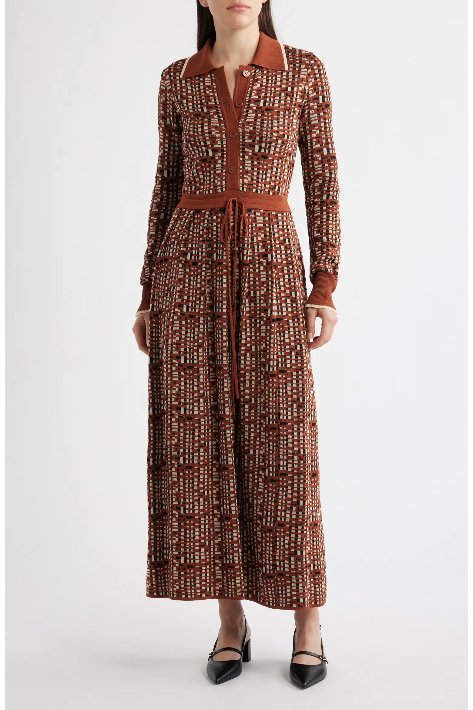 Tipped Long Sleeve Drawstring Waist Sweater Dress (Women) | Nordstrom | Nordstrom
