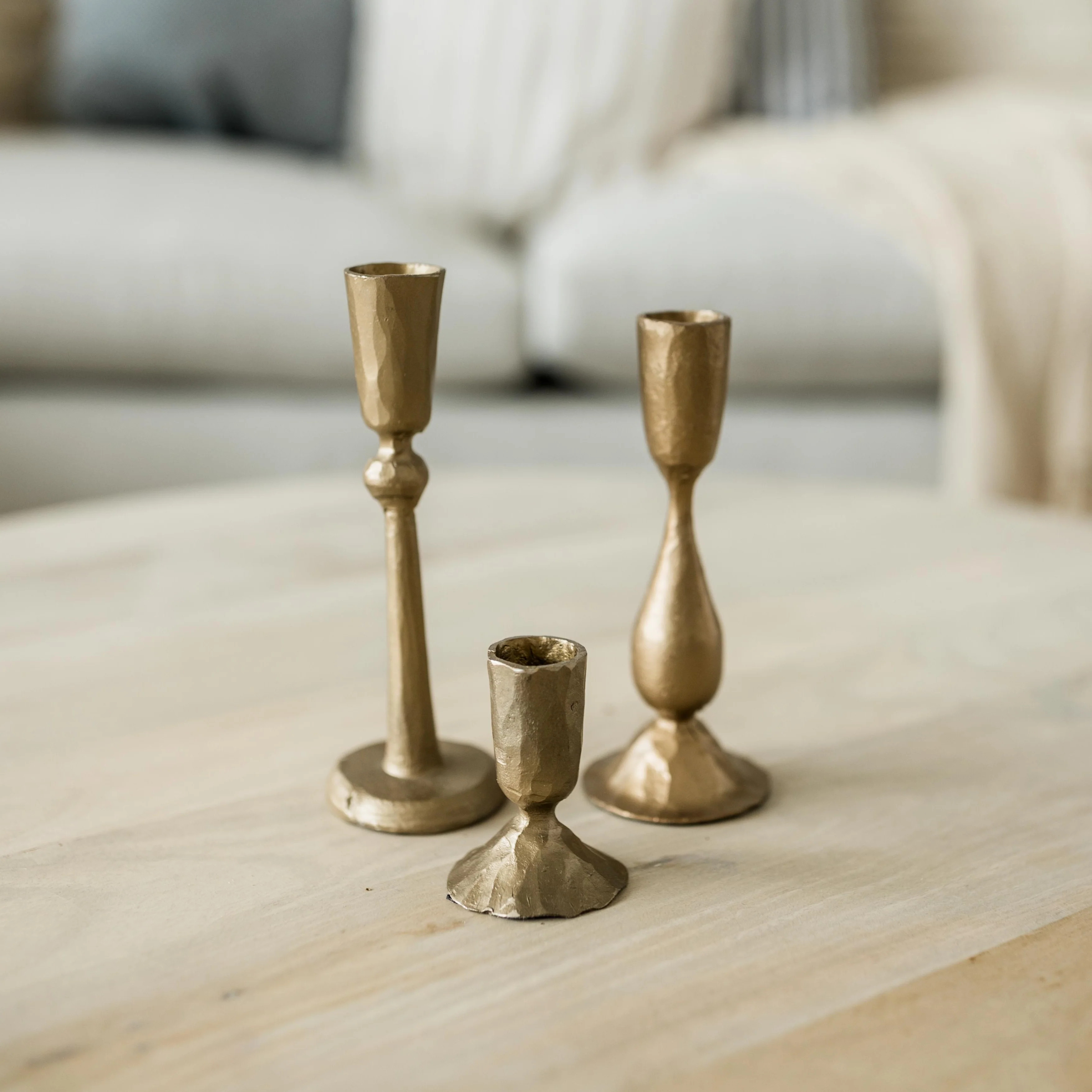 Kensington Antique Brass Taper Holders | Joyfully Said