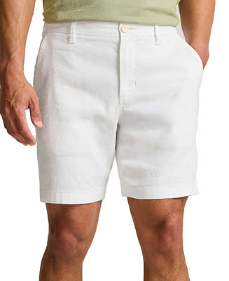 Men's Beach Coast Flat-Front Linen 9" Shorts | Macy's