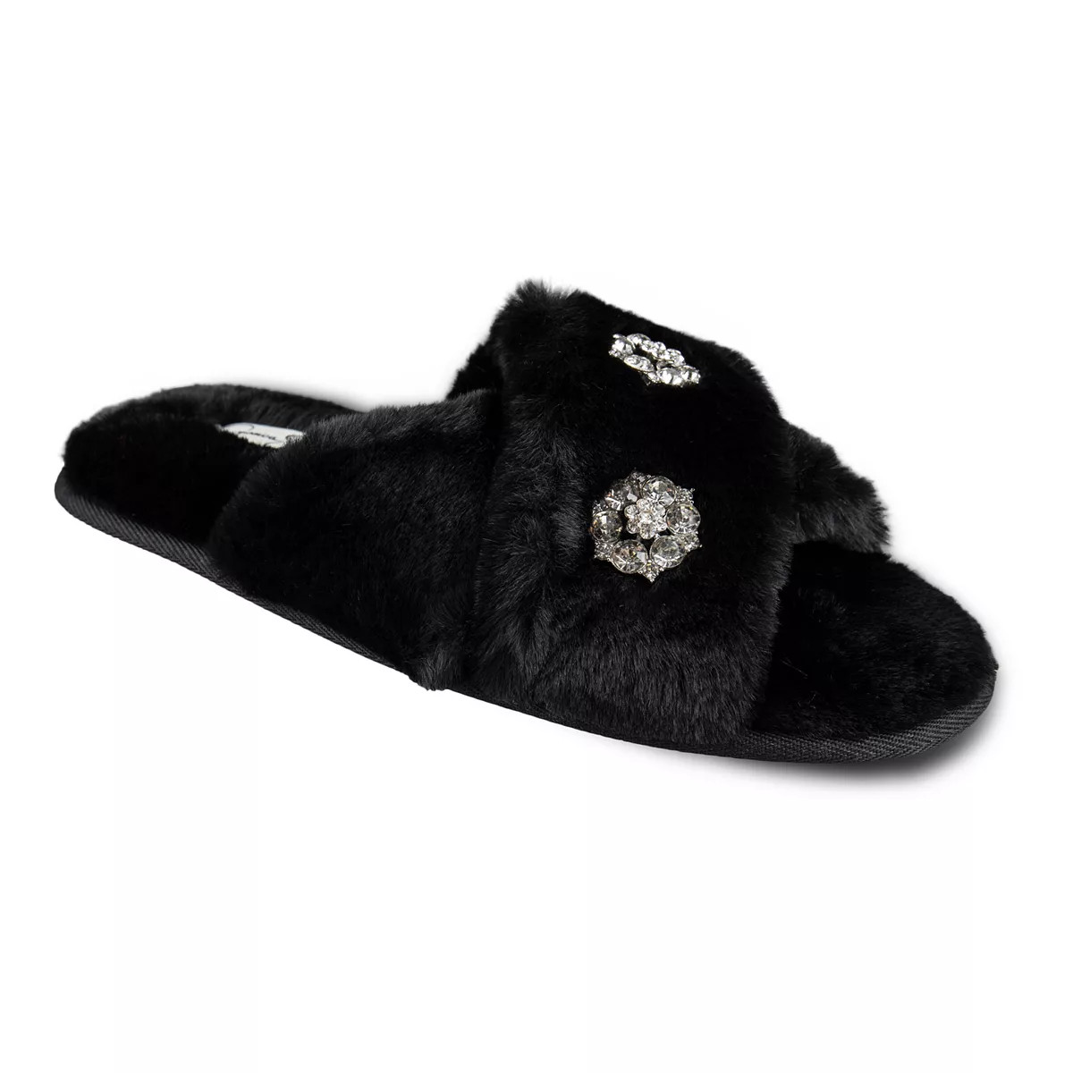 Women's Jessica Simpson Embellished Cross Band Slide Slippers | Kohl's