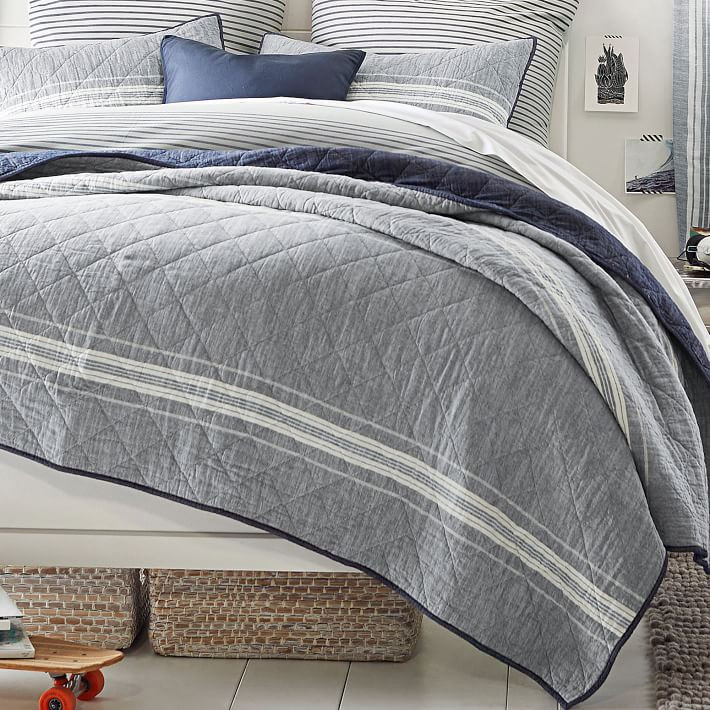 Windward Stripe Standard Sham | Pottery Barn Teen