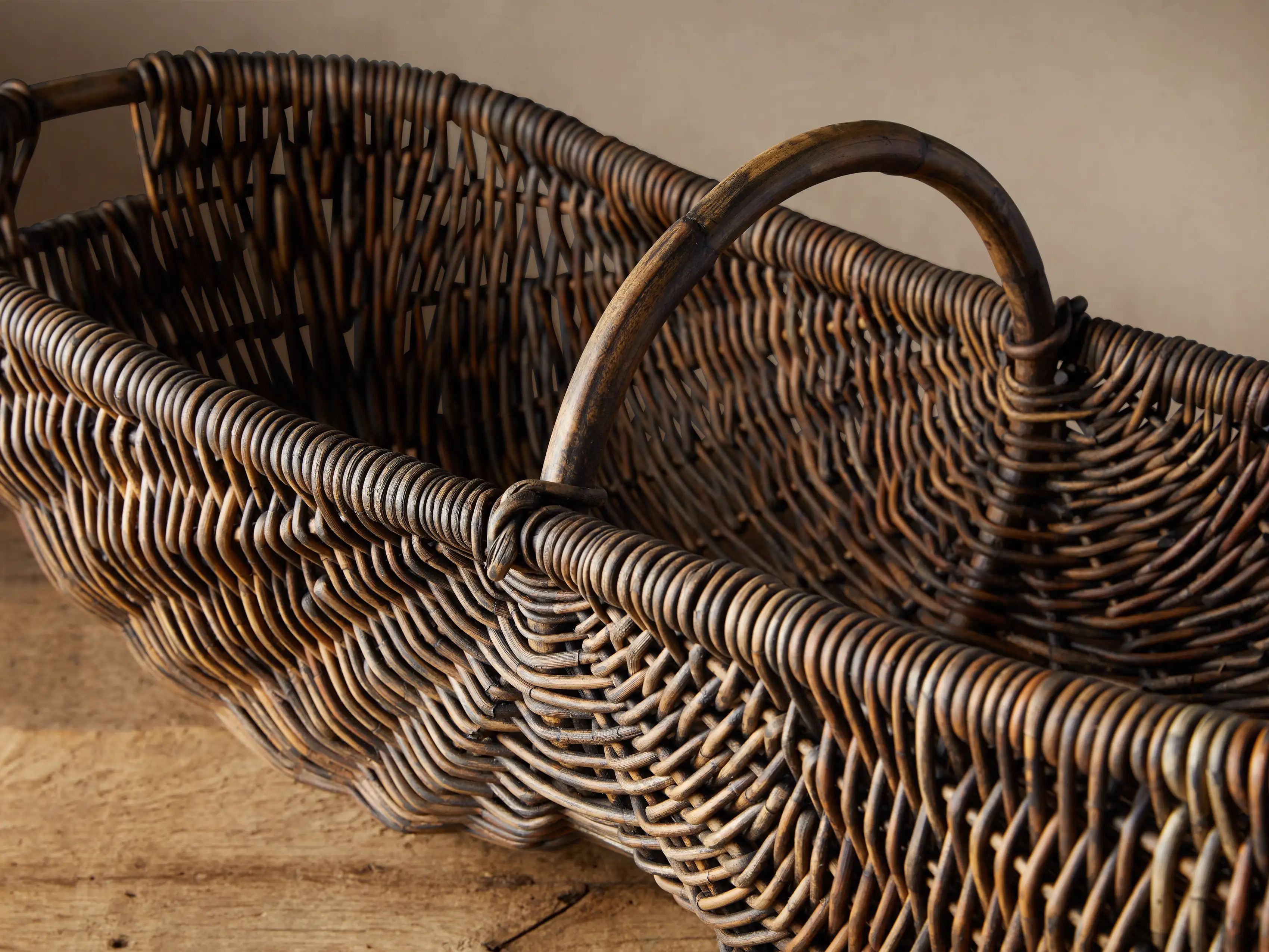 Vintage Basket with Handle | Arhaus