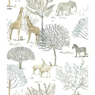 34 sq. ft. On The Savanna Premium Peel and Stick Wallpaper | The Home Depot