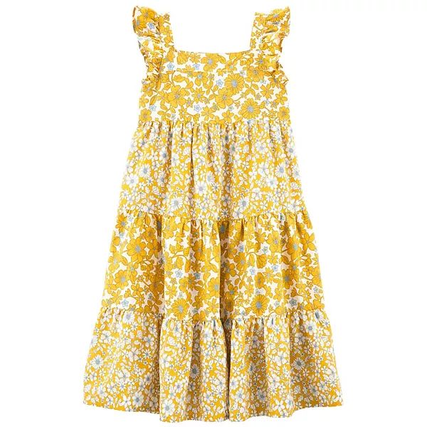 Girls 4-14 Carter's Floral Linen Dress | Kohl's