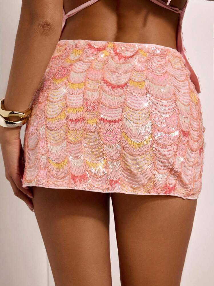Pink sparkly skirt | SHEIN