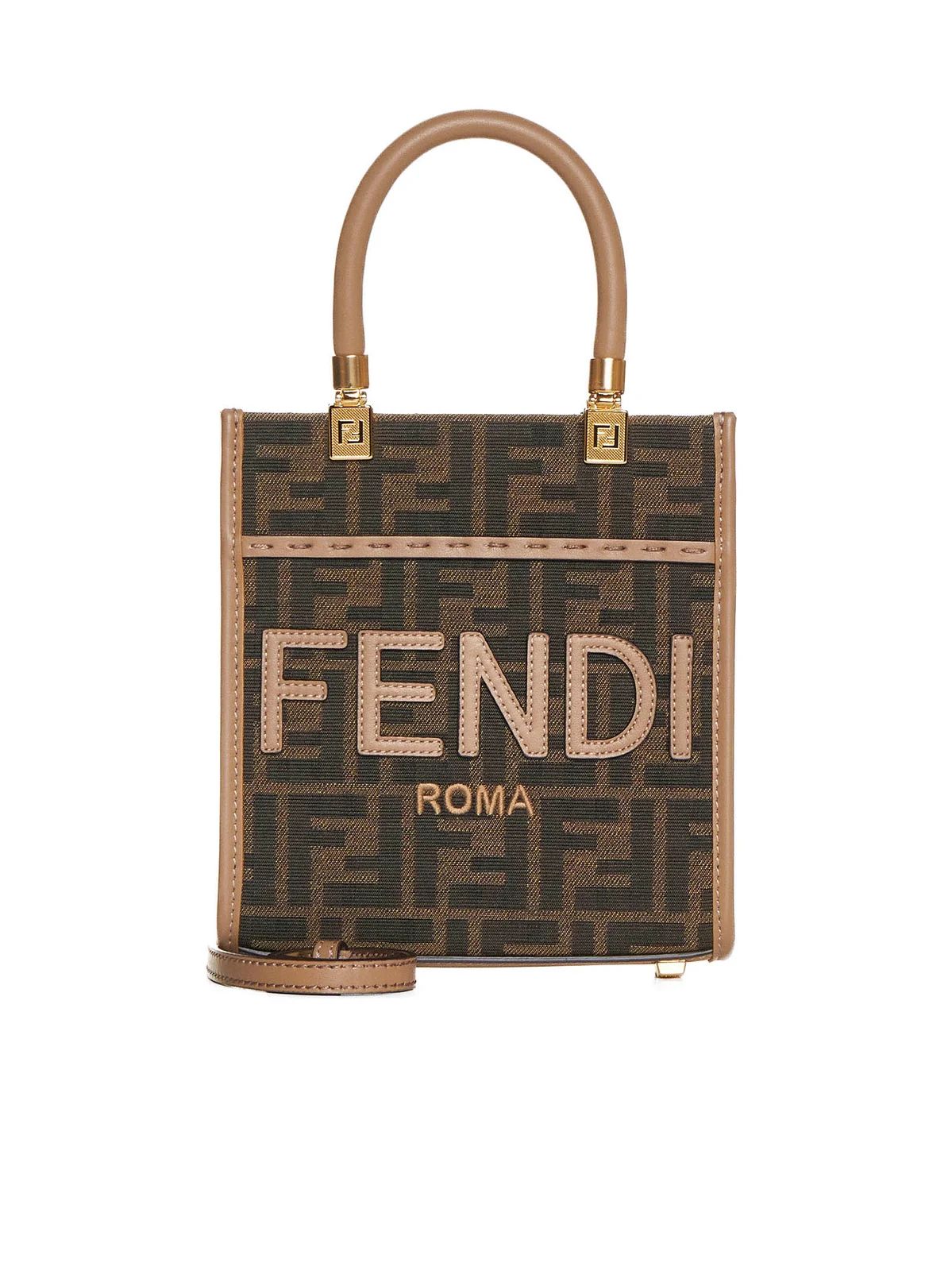 Fendi Logo Detailed Top Handle Bag | Cettire Global