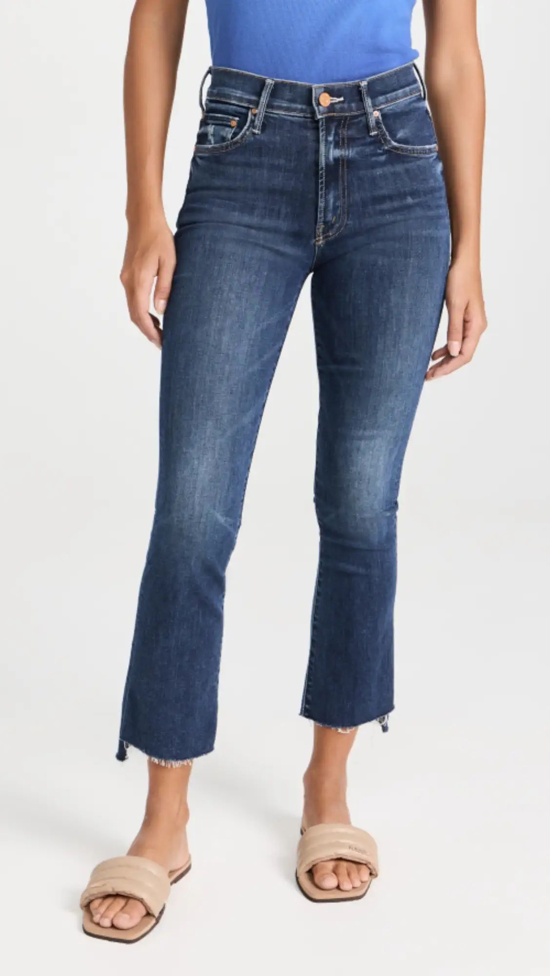 MOTHER The Insider Crop Step Fray Jeans | Shopbop | Shopbop