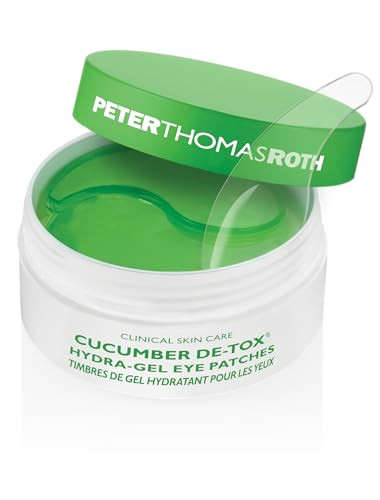 Peter Thomas Roth | Cucumber De-Tox Hydra-Gel | Soothing Under-Eye Patches for Puffiness, Dark Circles, Fine Lines and Wrinkles, 60 Count (Pack of 1) | Amazon (US)