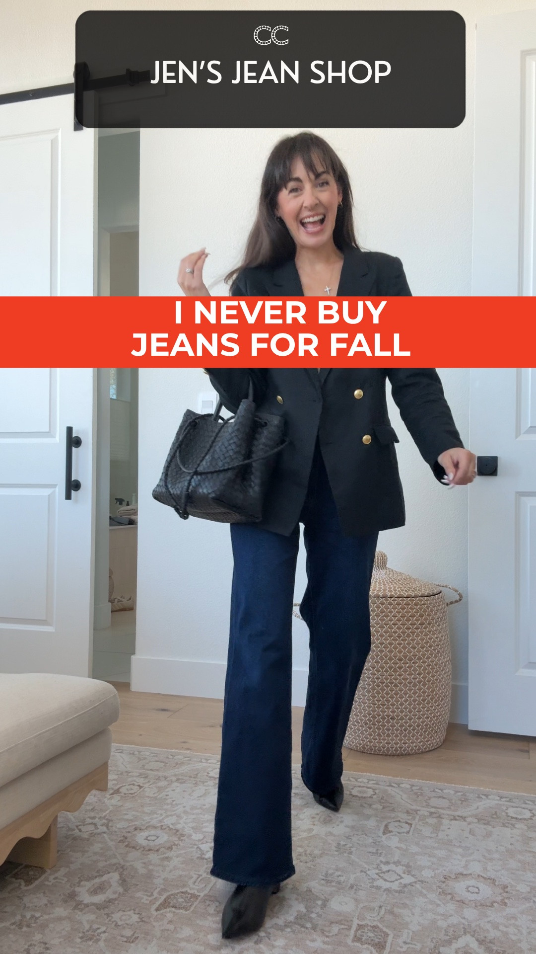I never buy jeans for fall because I already own them. 

When you have the perfect length long jeans, you can wear them with sandals now and boots later this pair comes in lots of different colors and is 25% off this weekend.