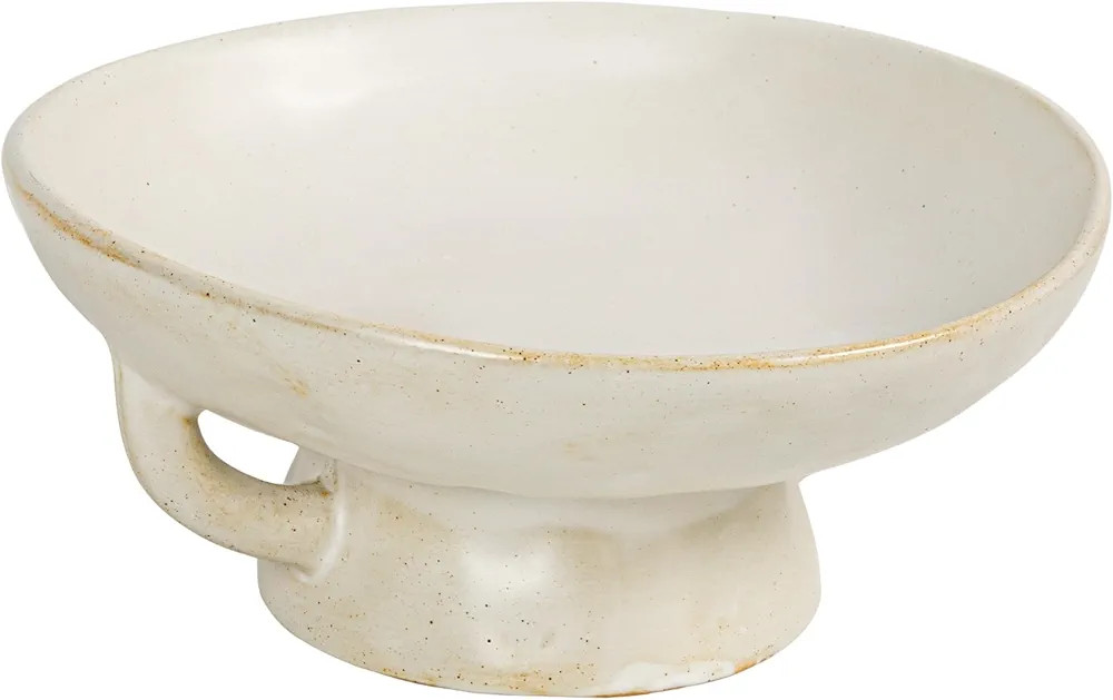 Creative Co-Op Stoneware Bowl w Reactive Glaze, White | Amazon (US)
