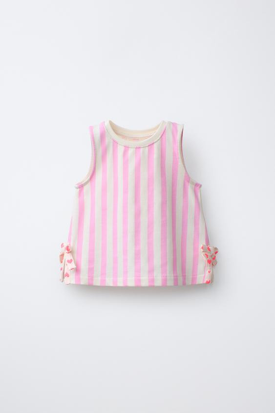 STRIPED BOW T-SHIRT | Zara US