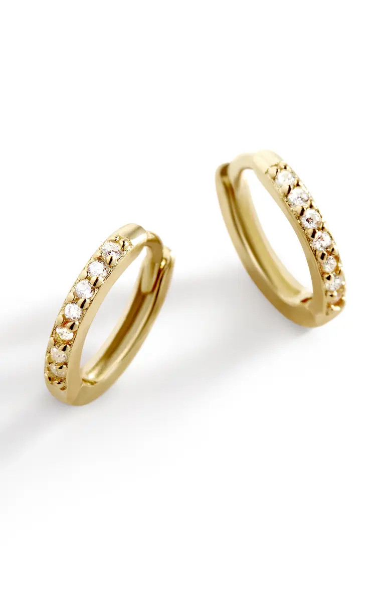 Mint & Lily Pave Huggie Hoop Earrings | Nordstrom | Nordstrom