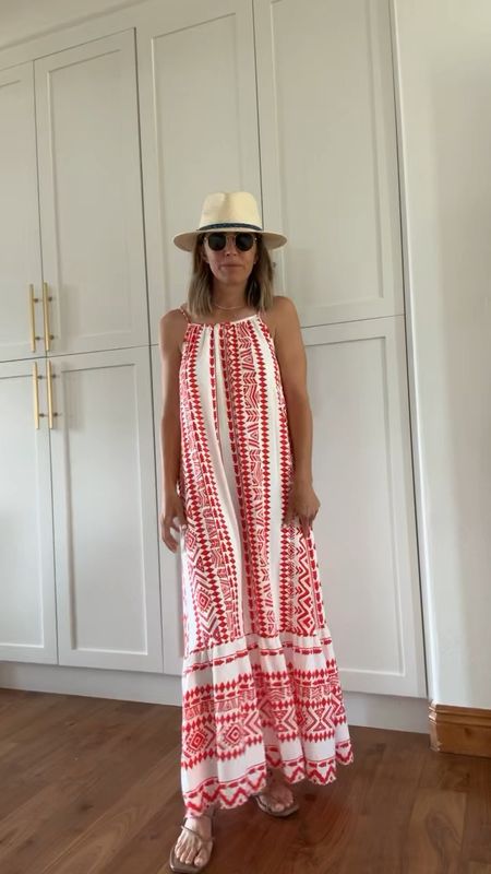 Amazon summer maxi dress under $40 / wearing a size small 
Memorial Day outfit 

#LTKFindsUnder50 #LTKStyleTip