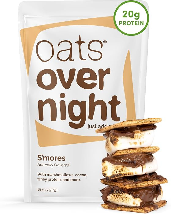 Oats Overnight Smores - Overnight Oats with 20g Protein, High Fiber Breakfast Protein Shake - Glu... | Amazon (US)