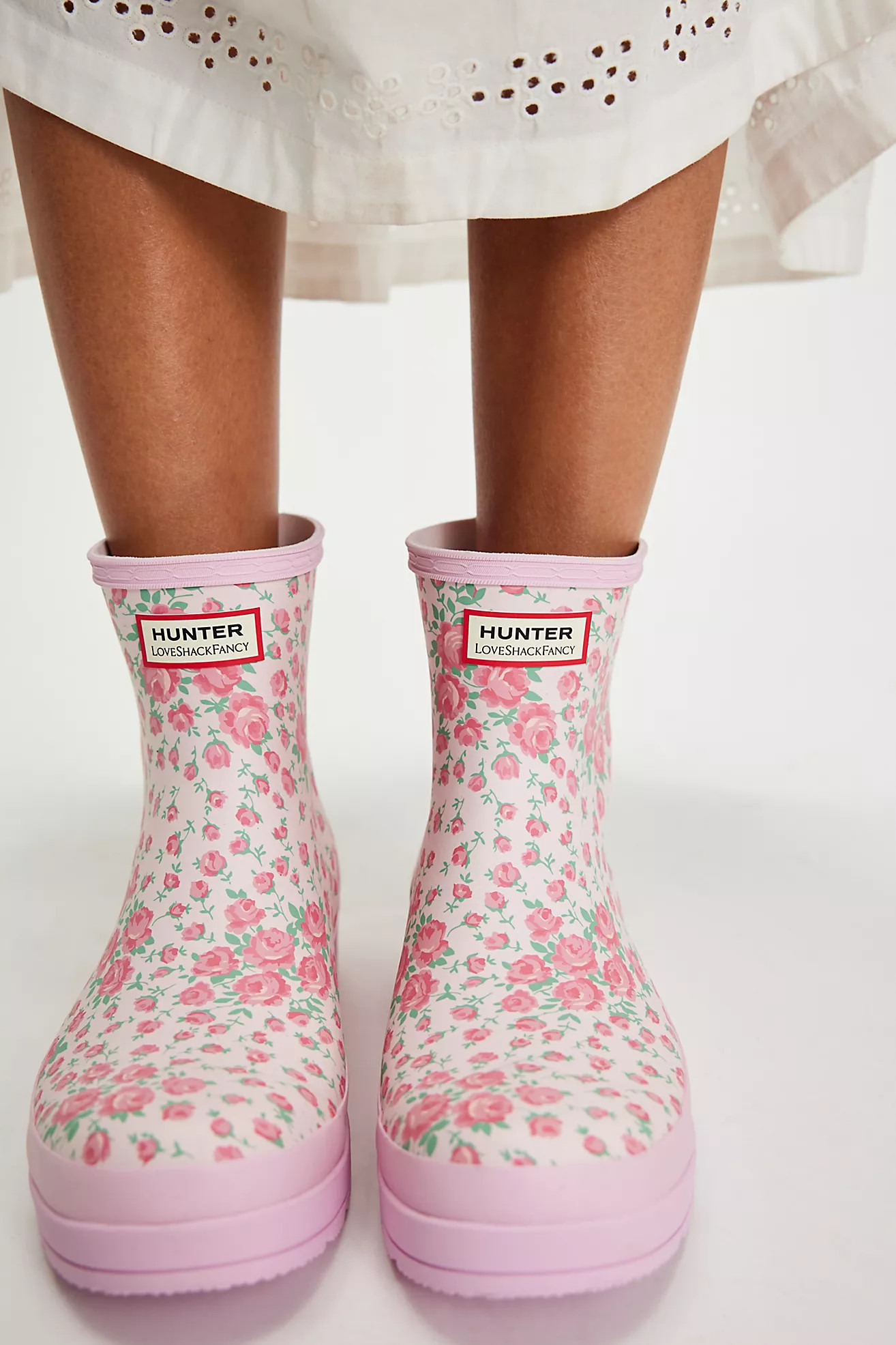 Hunter X LoveShackFancy Play Short Rain Boots | Free People (Global - UK&FR Excluded)